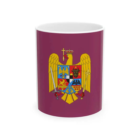 Royal standard of Romania Queen Mother 1941 model (Oman) White Coffee Mug 11oz - Go Mug Yourself
