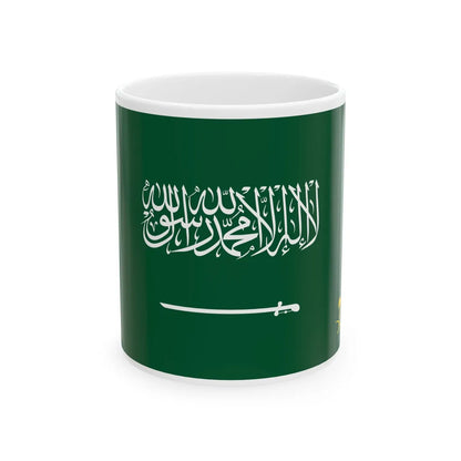 Royal Standard of Saudi Arabia (Saudi Arabia) White Coffee Mug 11oz - Go Mug Yourself