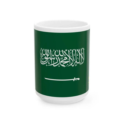 Royal Standard of Saudi Arabia (Saudi Arabia) White Coffee Mug 15oz - Go Mug Yourself