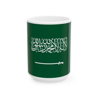 Royal Standard of Saudi Arabia (Saudi Arabia) White Coffee Mug 15oz - Go Mug Yourself