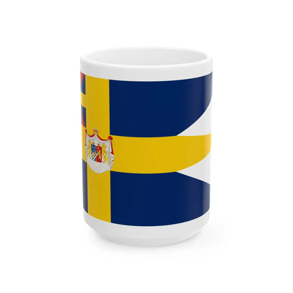 Royal Standard of Sweden 1844-1905 (Estonia) White Coffee Mug 15oz - Go Mug Yourself