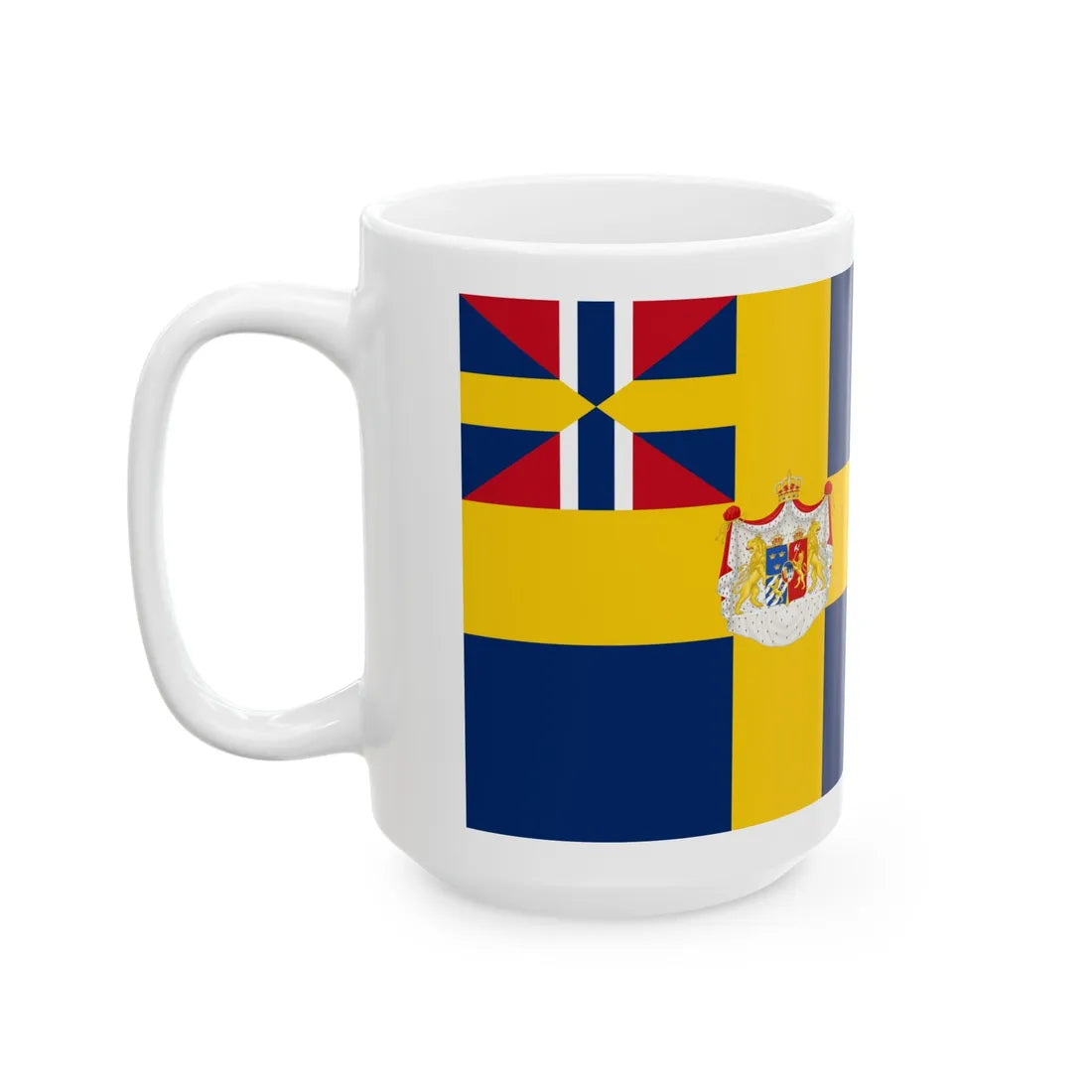 Royal Standard of Sweden 1844-1905 (Estonia) White Coffee Mug - Go Mug Yourself