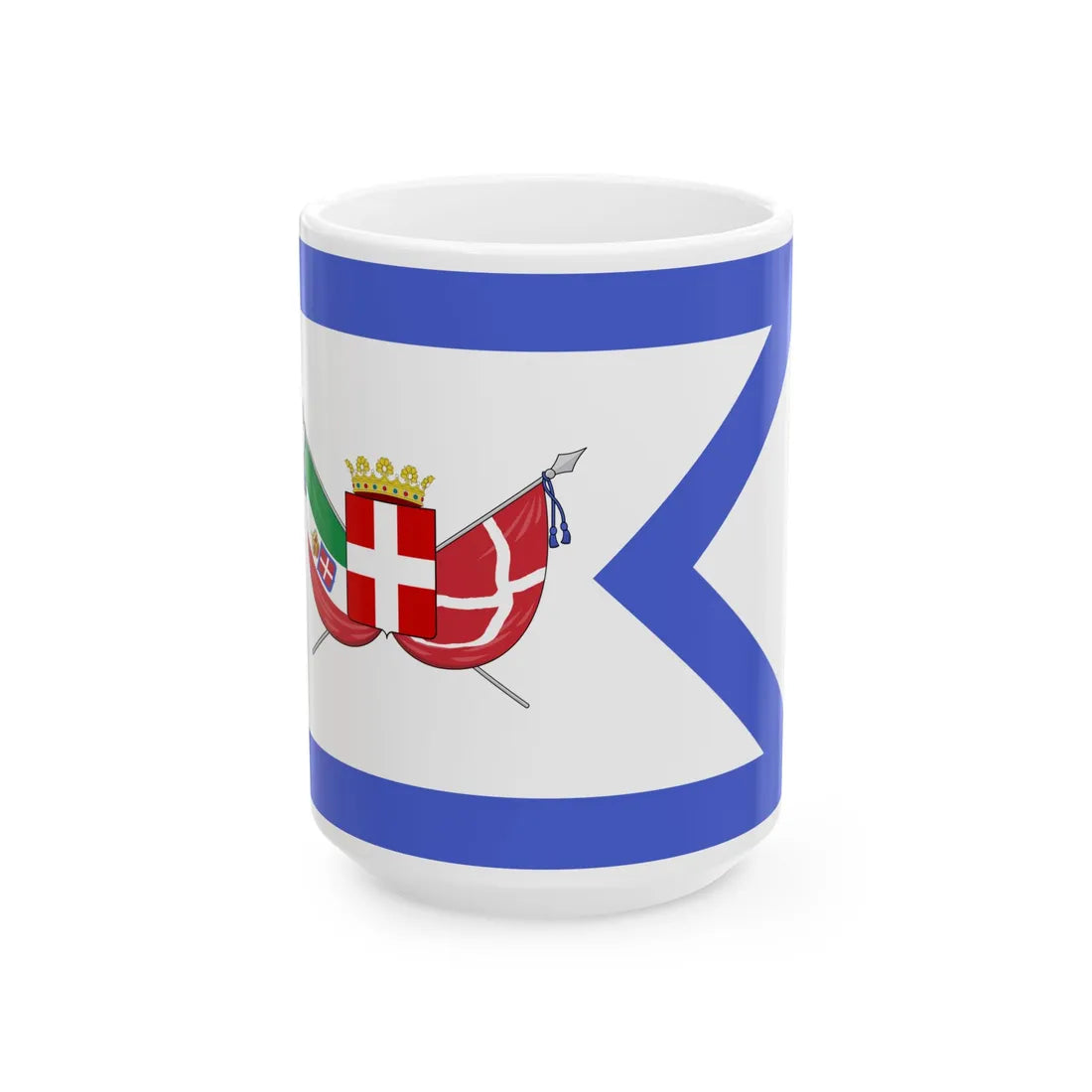 Royal Standard of the Crown Prince of Italy 1861-1880 (Italy) White Coffee Mug 15oz - Go Mug Yourself
