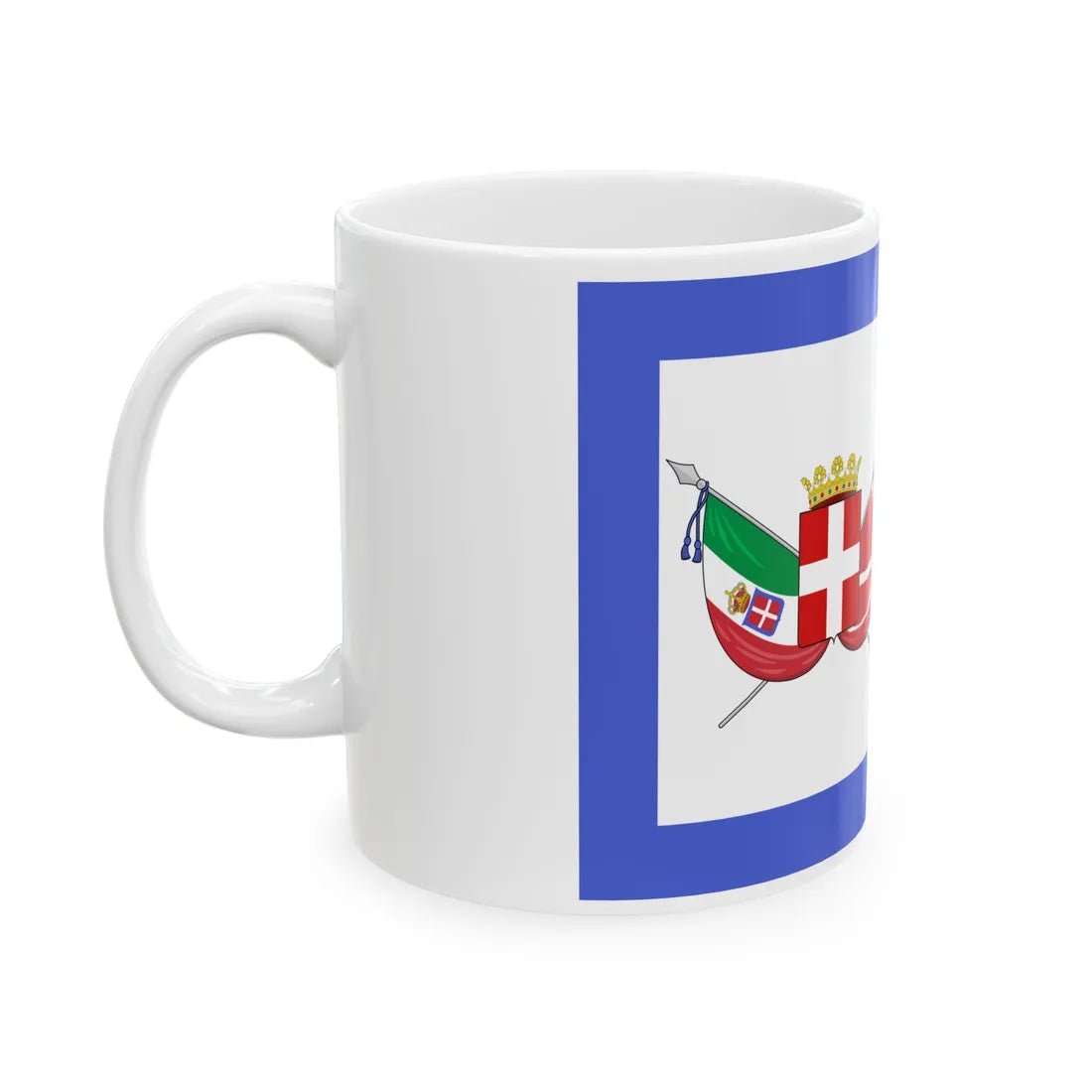 Royal Standard of the Crown Prince of Italy 1861-1880 (Italy) White Coffee Mug - Go Mug Yourself
