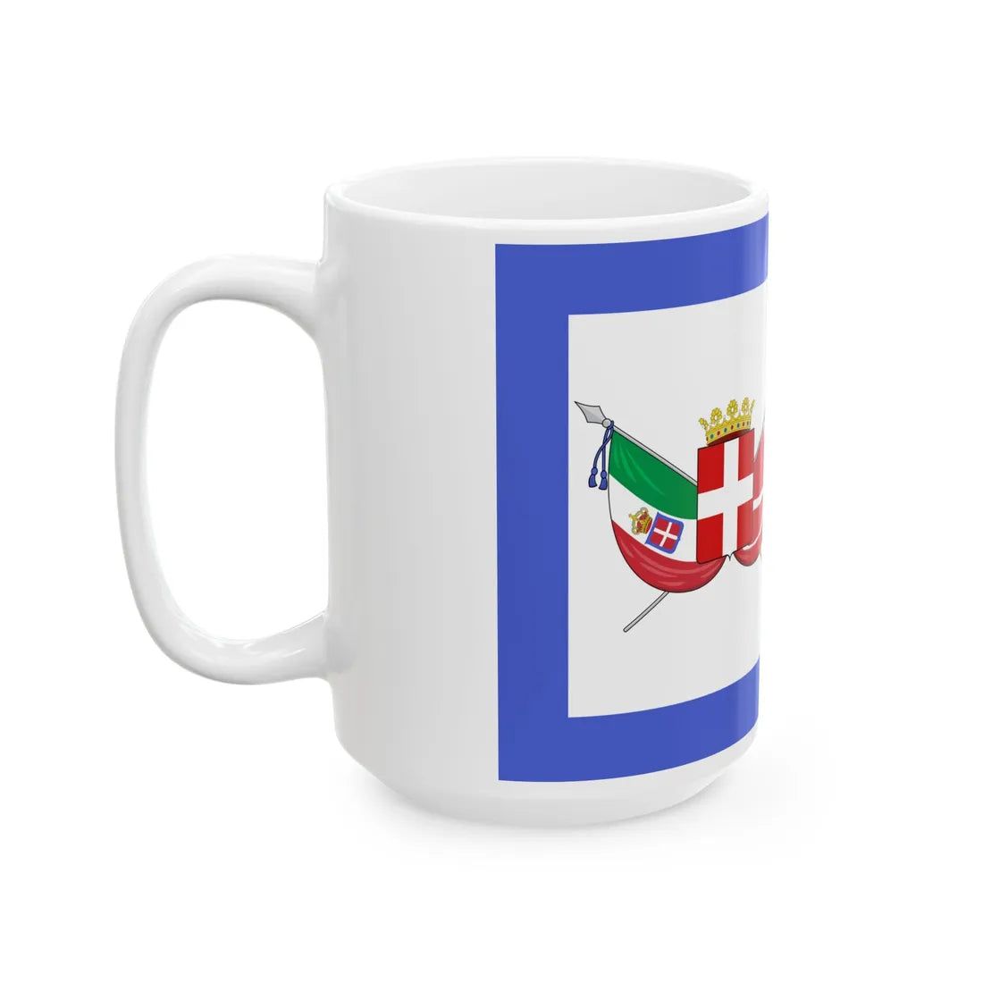 Royal Standard of the Crown Prince of Italy 1861-1880 (Italy) White Coffee Mug - Go Mug Yourself