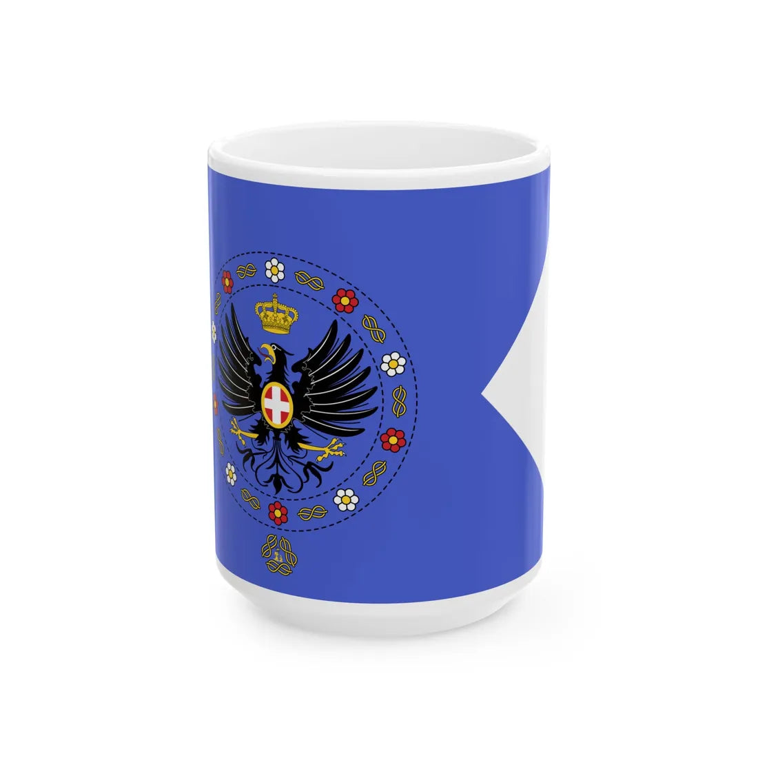 Royal Standard of the Crown Prince of Italy 1880-1946 variant (Italy) White Coffee Mug 15oz - Go Mug Yourself