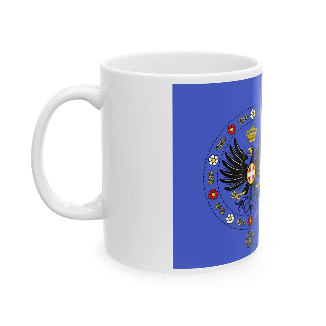 Royal Standard of the Crown Prince of Italy 1880-1946 variant (Italy) White Coffee Mug - Go Mug Yourself
