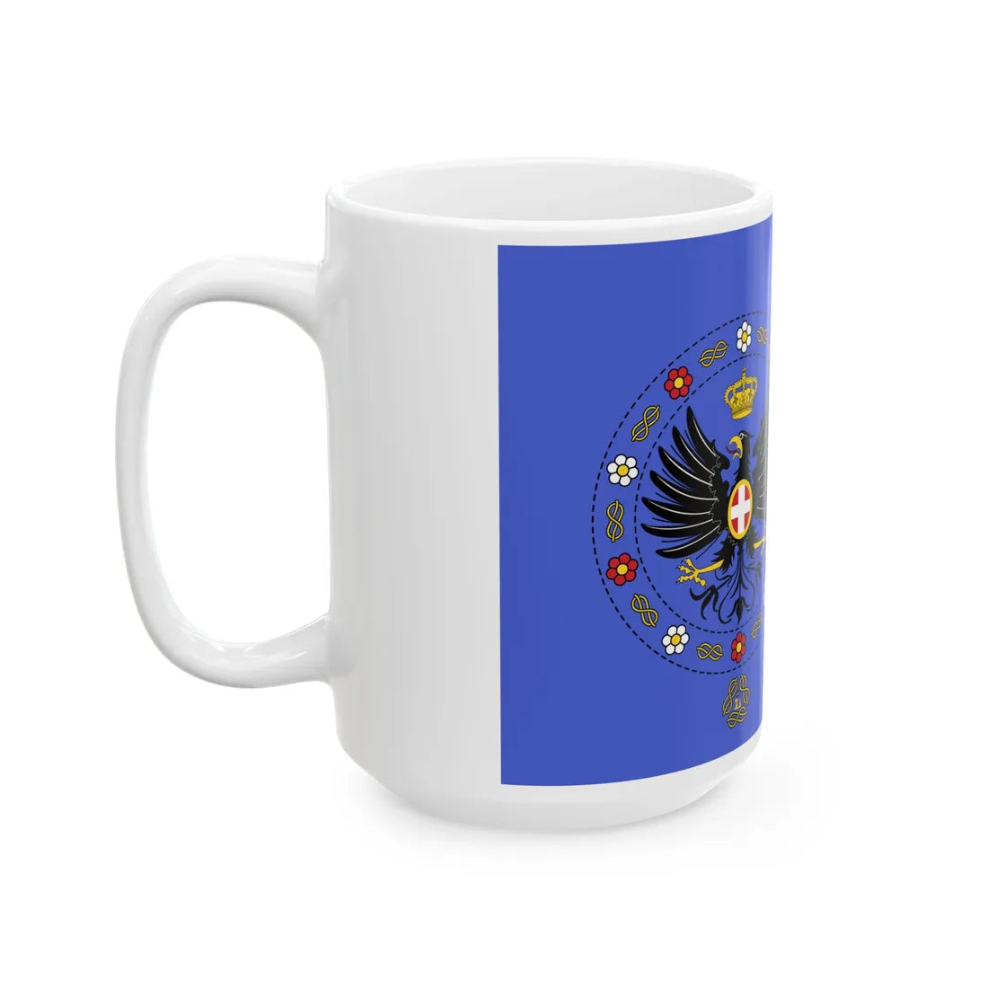 Royal Standard of the Crown Prince of Italy 1880-1946 variant (Italy) White Coffee Mug - Go Mug Yourself