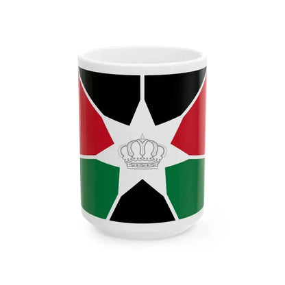 Royal Standard of the Crown Prince of Jordan (Jordan) White Coffee Mug 15oz - Go Mug Yourself
