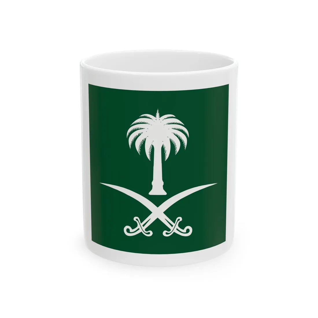 Royal Standard of the Crown Prince of Kingdom of Saudi Arabia (Saudi Arabia) White Coffee Mug 11oz - Go Mug Yourself