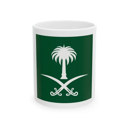 Royal Standard of the Crown Prince of Kingdom of Saudi Arabia (Saudi Arabia) White Coffee Mug 11oz - Go Mug Yourself