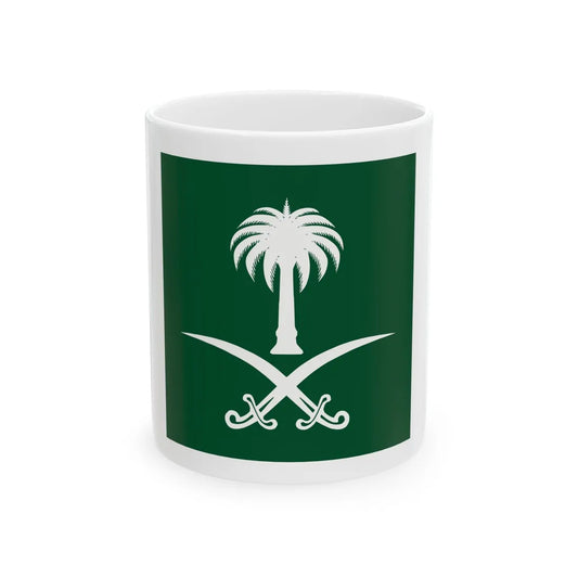 Royal Standard of the Crown Prince of Kingdom of Saudi Arabia (Saudi Arabia) White Coffee Mug 11oz - Go Mug Yourself