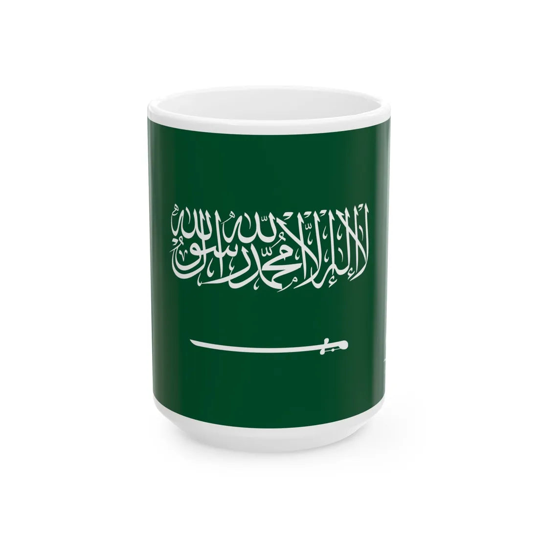 Royal Standard of the Crown Prince of Saudi Arabia (Saudi Arabia) White Coffee Mug 15oz - Go Mug Yourself