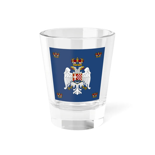 Royal Standard of the Crown Prince of Yugoslavia 1937-1941 (Yugoslavia) Shot Glass 1.5oz 1.5oz - Go Mug Yourself