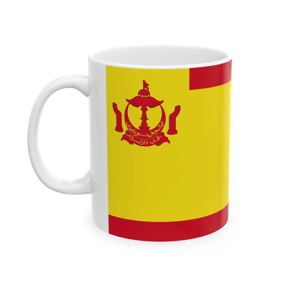 Royal Standard of the Great-Grandchild of the Sultan of Brunei (Brunei) White Coffee Mug - Go Mug Yourself