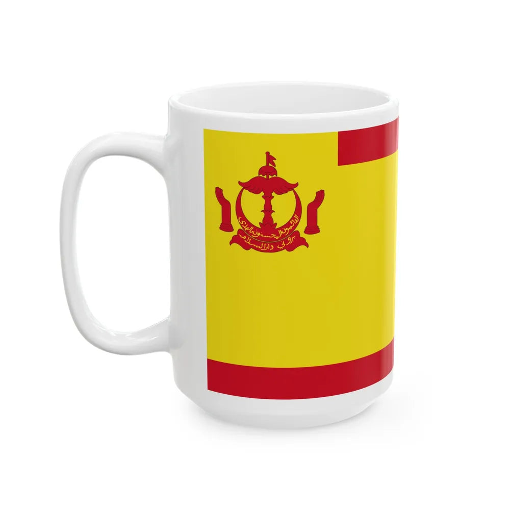 Royal Standard of the Great-Grandchild of the Sultan of Brunei (Brunei) White Coffee Mug - Go Mug Yourself
