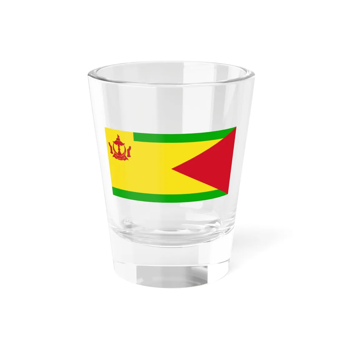 Royal Standard of the Great-Great-Grandchild of the Sultan of Brunei (Brunei) Shot Glass 1.5oz 1.5oz - Go Mug Yourself