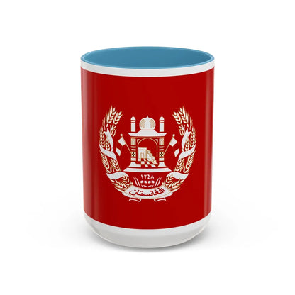 Royal Standard of the King of Afghanistan 1931 to 1973 - Accent Coffee Mug 15oz Light Blue - Go Mug Yourself