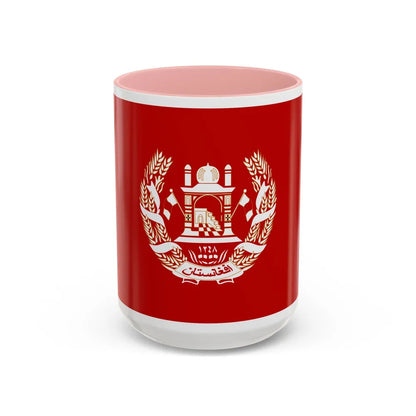 Royal Standard of the King of Afghanistan 1931 to 1973 - Accent Coffee Mug 15oz Pink - Go Mug Yourself