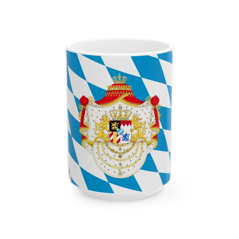 Royal Standard of the King of Bavaria 1835-1914 (Germany) White Coffee Mug 15oz - Go Mug Yourself