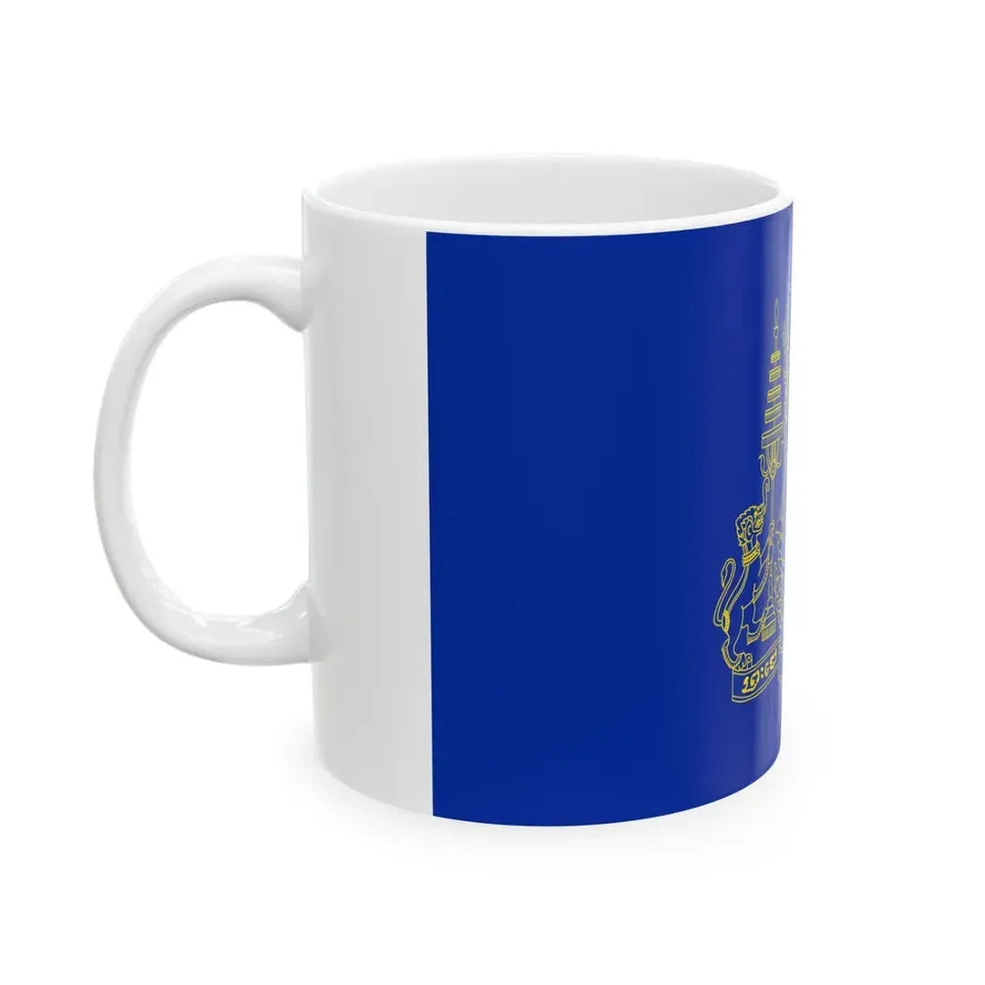 Royal Standard of the King of Cambodia (Cambodia) White Coffee Mug - Go Mug Yourself