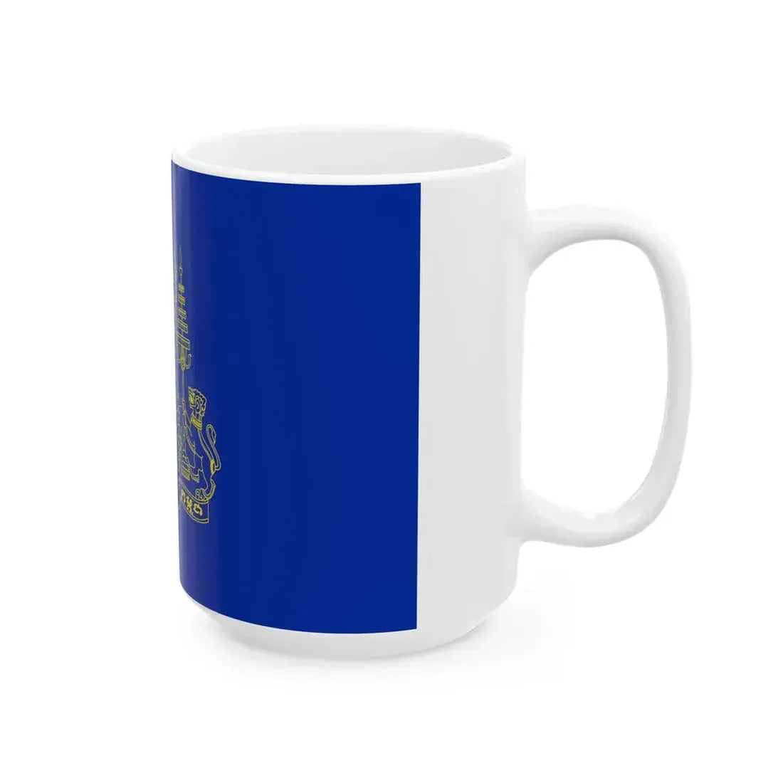 Royal Standard of the King of Cambodia (Cambodia) White Coffee Mug - Go Mug Yourself