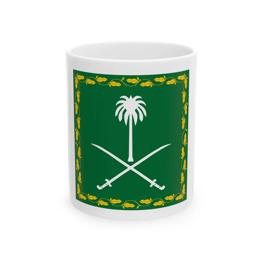 Royal Standard of the King of Saudi Arabia 1964-1973 (Saudi Arabia) White Coffee Mug 11oz - Go Mug Yourself