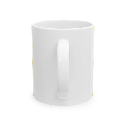 Royal Standard of the Kingdom of France with an accurate red bonnet for the crown (France) White Coffee Mug - Go Mug Yourself