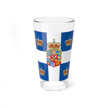 Royal Standard of the Kingdom of Greece 1936-1967 (Greece) Pint Glass 16oz 16oz - Go Mug Yourself