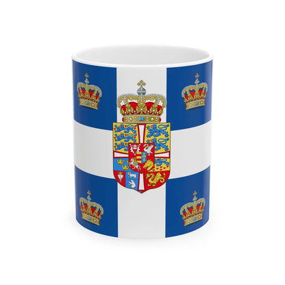 Royal Standard of the Kingdom of Greece 1936-1967 (Greece) White Coffee Mug 11oz - Go Mug Yourself