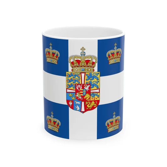 Royal Standard of the Kingdom of Greece 1936-1967 (Greece) White Coffee Mug 11oz - Go Mug Yourself