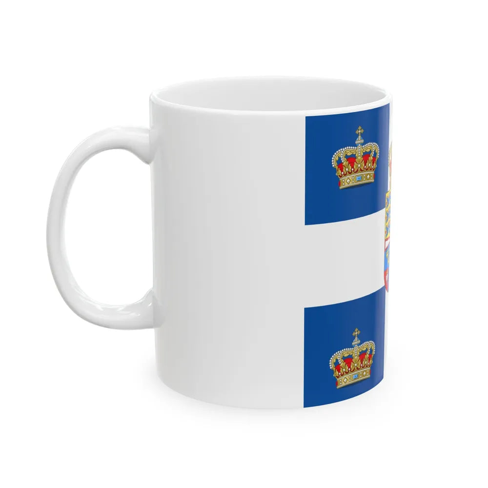 Royal Standard of the Kingdom of Greece 1936-1967 (Greece) White Coffee Mug - Go Mug Yourself