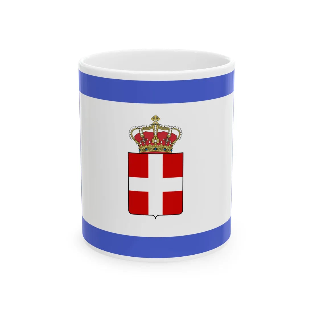 Royal standard of the Kingdom of Sardinia 1834 - 1848 (Italy) White Coffee Mug 11oz - Go Mug Yourself