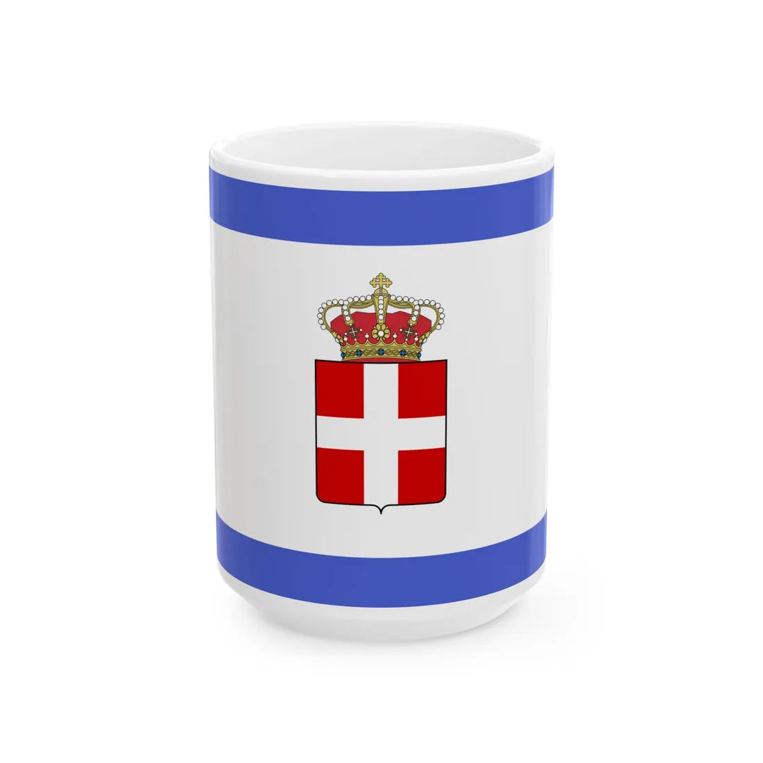Royal standard of the Kingdom of Sardinia 1834 - 1848 (Italy) White Coffee Mug 15oz - Go Mug Yourself