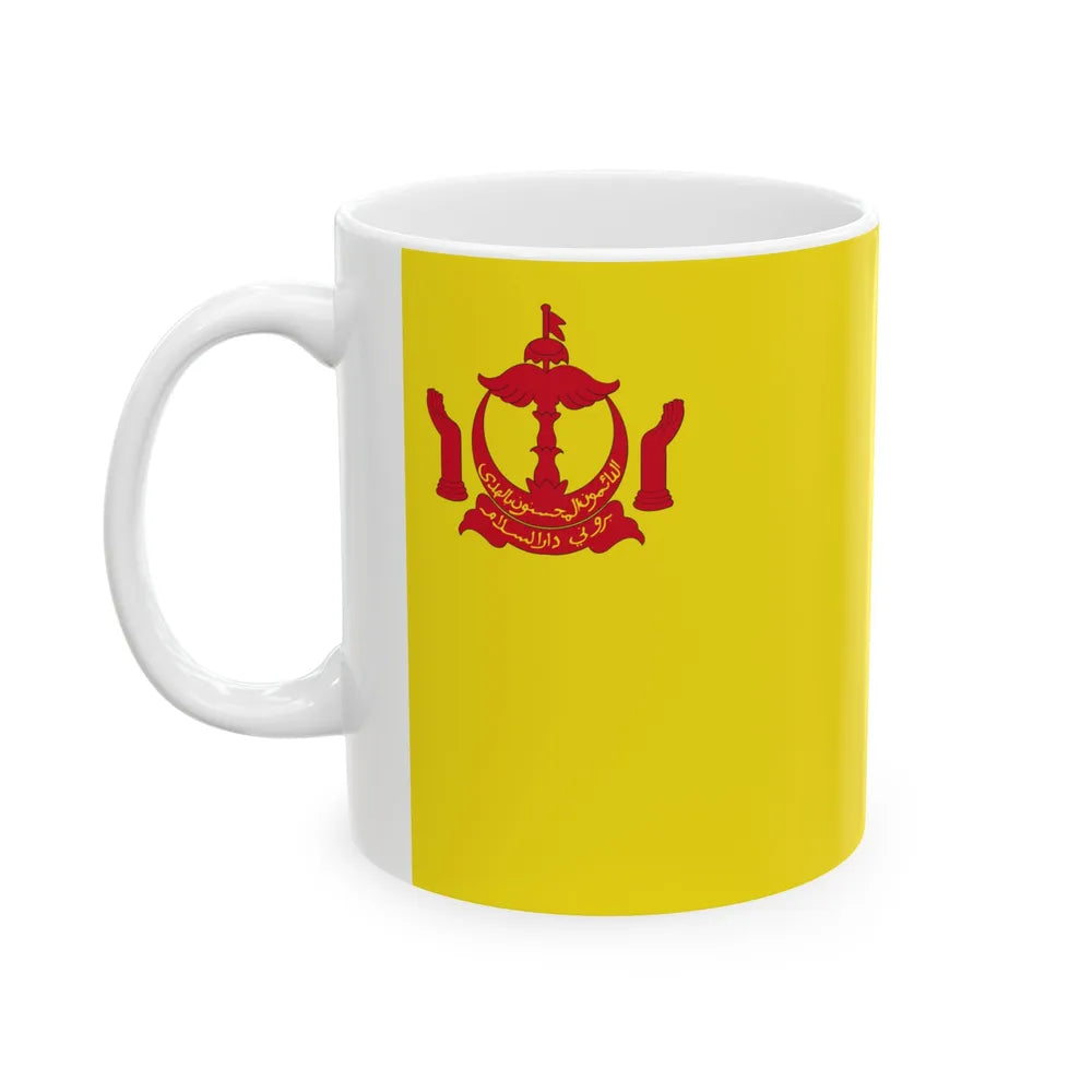 Royal Standard of the Non-Gahara Grandchild of the Sultan of Brunei (Brunei) White Coffee Mug - Go Mug Yourself