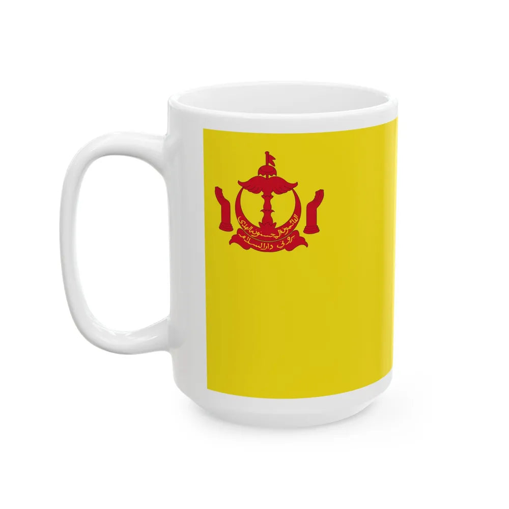Royal Standard of the Non-Gahara Grandchild of the Sultan of Brunei (Brunei) White Coffee Mug - Go Mug Yourself
