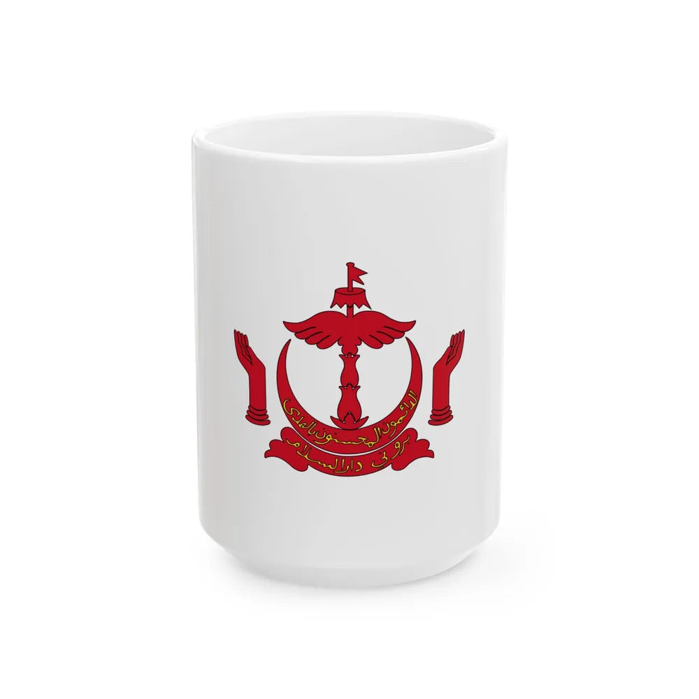 Royal Standard of the Pengiran Bendahara Non-Gahara (Brunei) White Coffee Mug 15oz - Go Mug Yourself