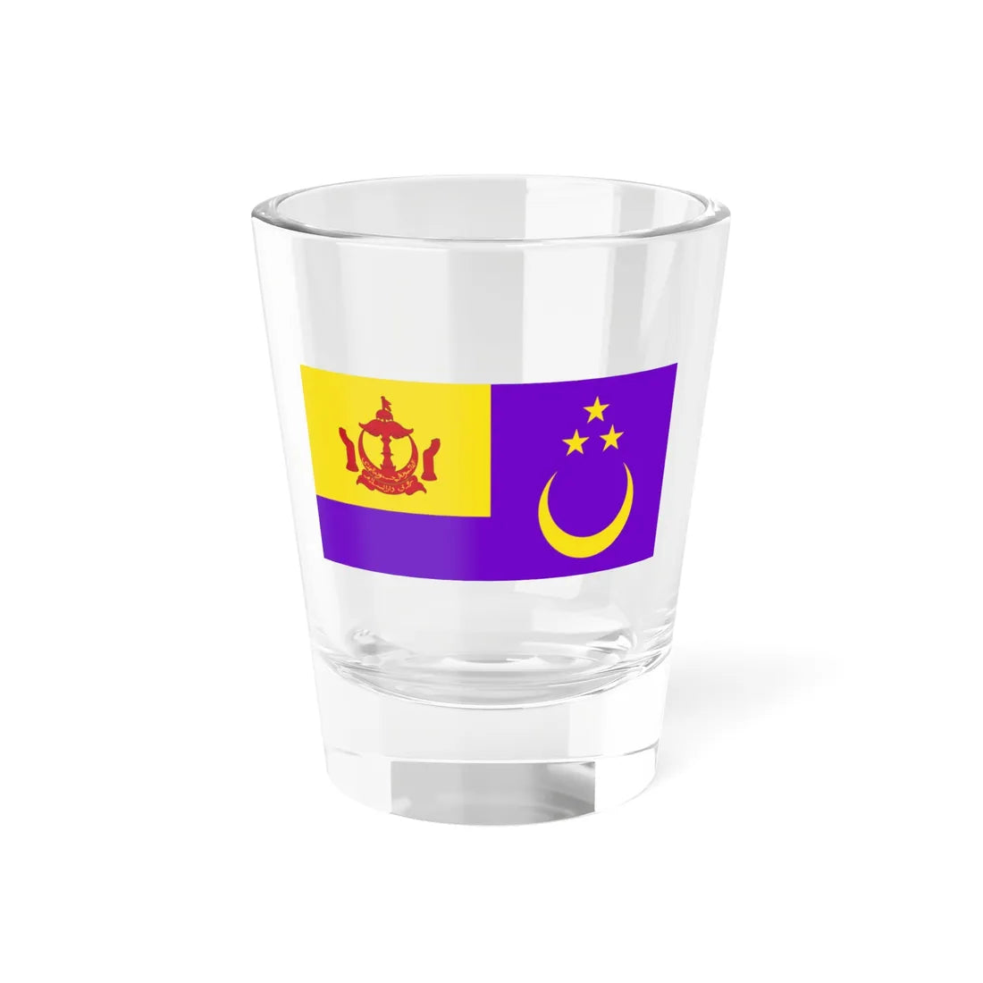 Royal Standard of the Pengiran Maharaja Lela Sahibul Kahar (Brunei) Shot Glass 1.5oz 1.5oz - Go Mug Yourself