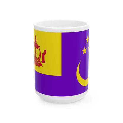 Royal Standard of the Pengiran Maharaja Lela Sahibul Kahar (Brunei) White Coffee Mug 15oz - Go Mug Yourself