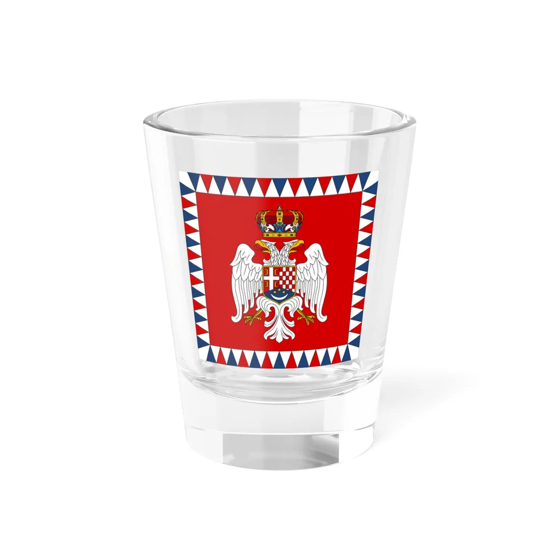 Royal Standard of the Queen of Yugoslavia 1937-1941 (Yugoslavia) Shot Glass 1.5oz 1.5oz - Go Mug Yourself