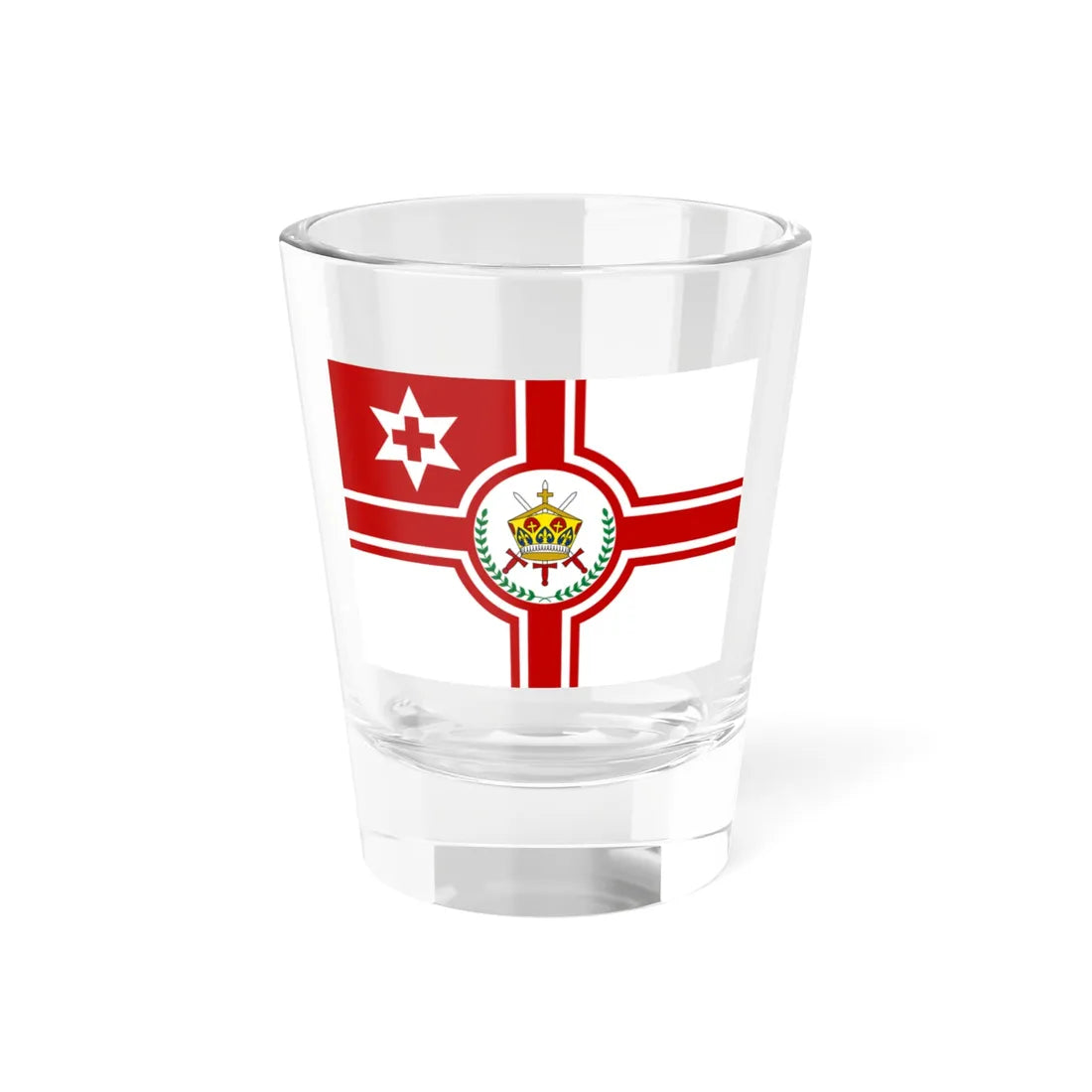 Royal Standard of Tonga 1862-1875 (Tonga) Shot Glass 1.5oz 1.5oz - Go Mug Yourself