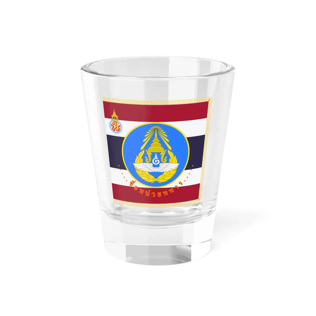 Royal Thai Air Force Unit Colour (Thailand) Shot Glass 1.5oz 1.5oz - Go Mug Yourself
