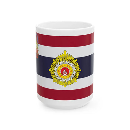 Royal Thai Army Unit Colours 1949-1979 Variant (Cambodia) White Coffee Mug 15oz - Go Mug Yourself