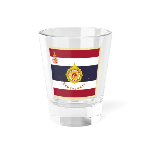 Royal Thai Army Unit Colours King Rama VIII (Thailand) Shot Glass 1.5oz 1.5oz - Go Mug Yourself