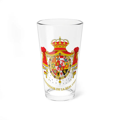 Royal Warrant of Appointment Spain (Spain) (Coat of Arms) Pint Glass 16oz 16oz - Go Mug Yourself