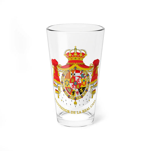 Royal Warrant of Appointment Spain (Spain) (Coat of Arms) Pint Glass 16oz 16oz - Go Mug Yourself