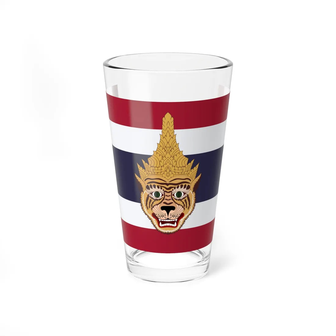 Royal Wild Tigers Naval Ensign (Thailand) Pint Glass 16oz 16oz - Go Mug Yourself