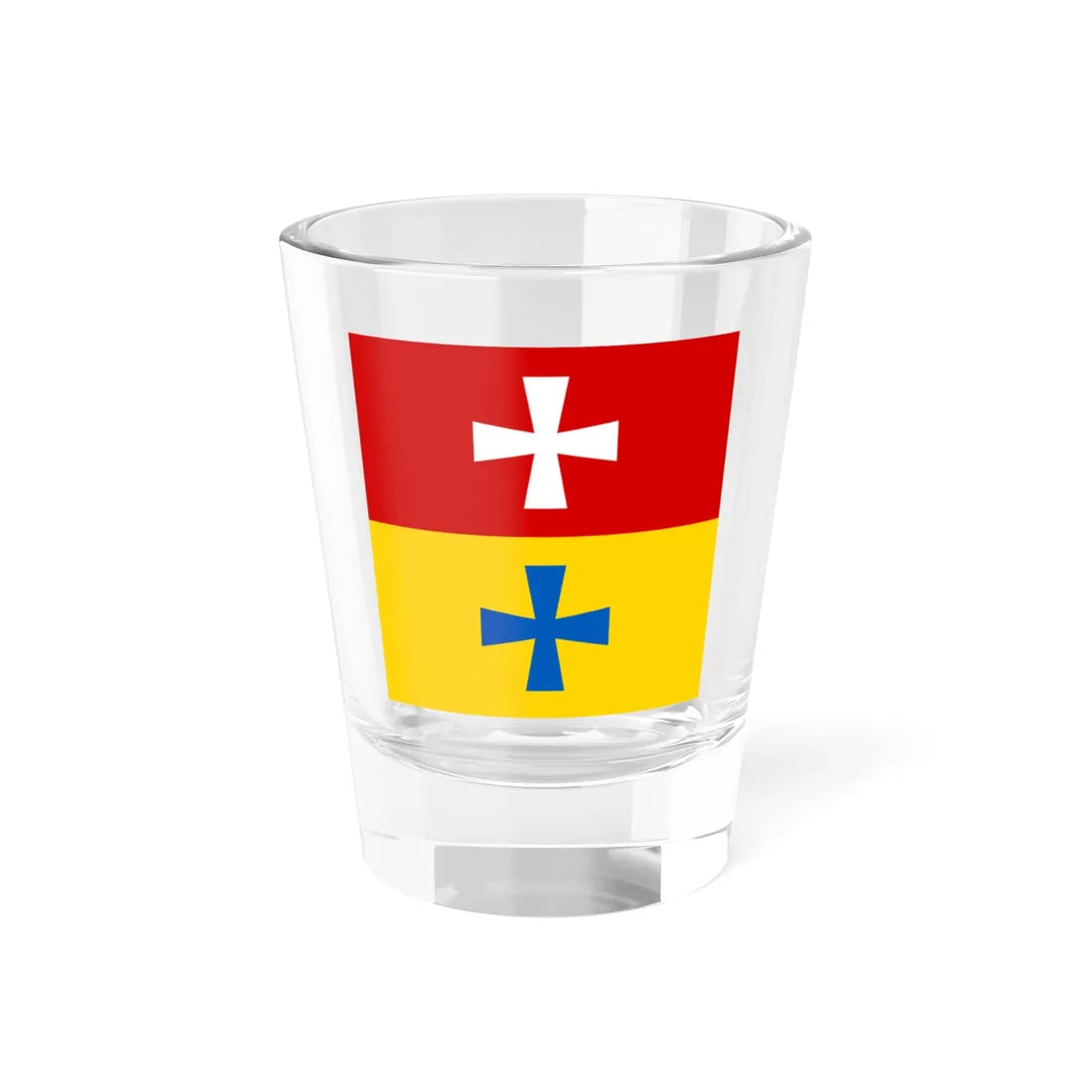 Rozhyshe flag (Ukraine) Shot Glass 1.5oz 1.5oz - Go Mug Yourself