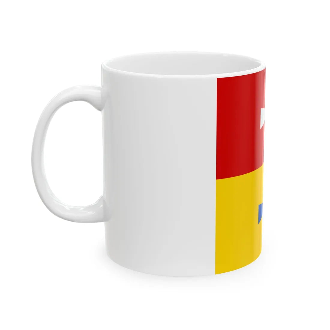 Rozhyshe flag (Ukraine) White Coffee Mug - Go Mug Yourself