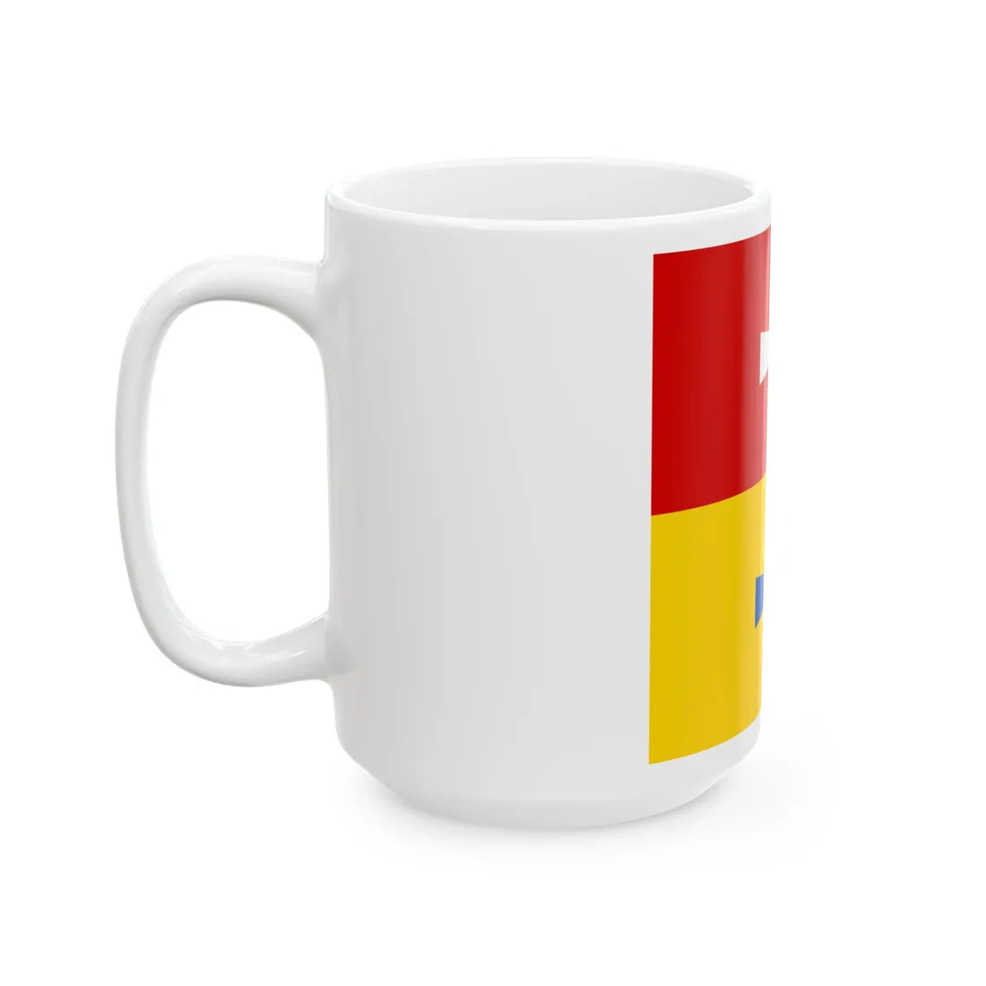 Rozhyshe flag (Ukraine) White Coffee Mug - Go Mug Yourself